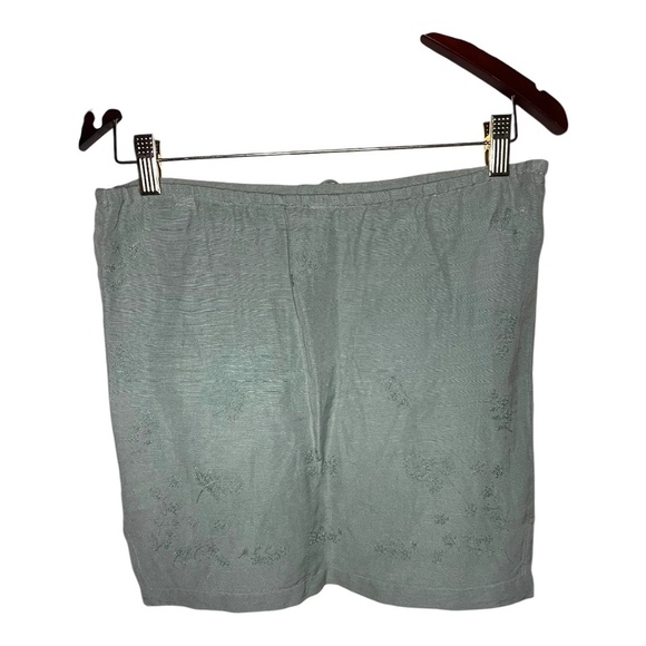 GAP Dresses & Skirts - Gap Y2K Linen Mini Skirt with Needlepoint Floral Embroidery 7
